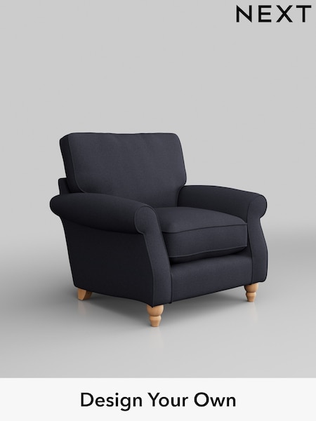 Tweedy Blend Easy Clean/Dark Slate Blue Ashford Relaxed Sit (H39285) | £825