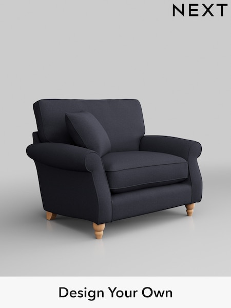 Tweedy Blend Easy Clean/Dark Slate Blue Ashford Relaxed Sit (H39285) | £925