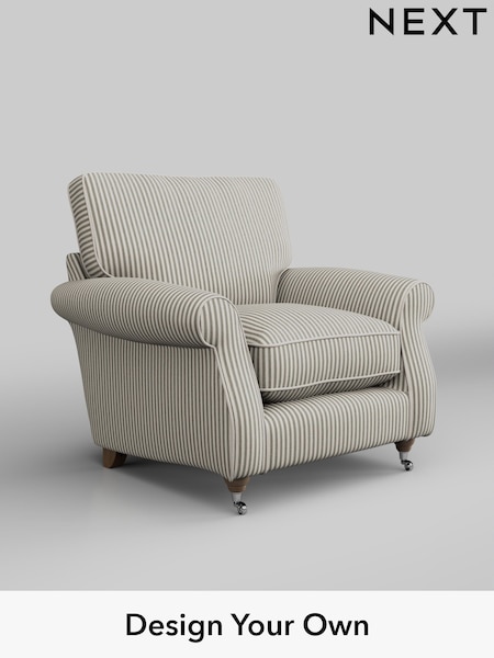 Chenille Stripe/Moss Green Ashford Relaxed Sit (H39327) | £925