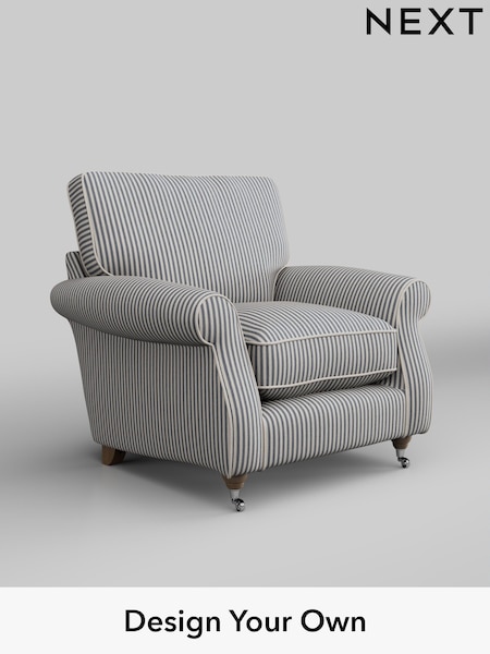 Chenille Stripe/Slate Blue Ashford Relaxed Sit (H39330) | £925