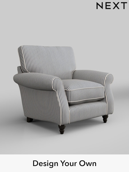Chenille Stripe/Slate Blue Ashford Relaxed Sit (H39330) | £925