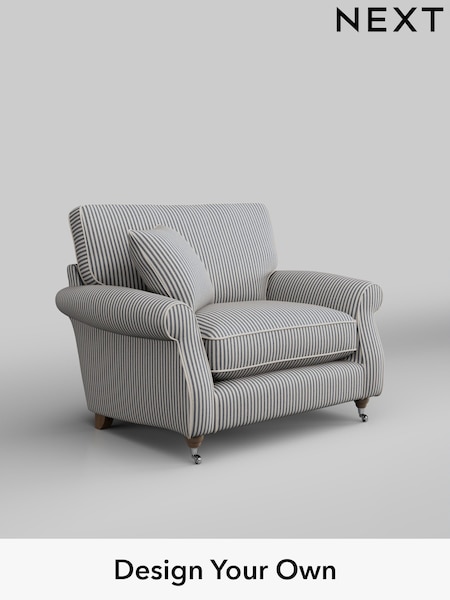 Chenille Stripe/Slate Blue Ashford Relaxed Sit (H39330) | £1,025