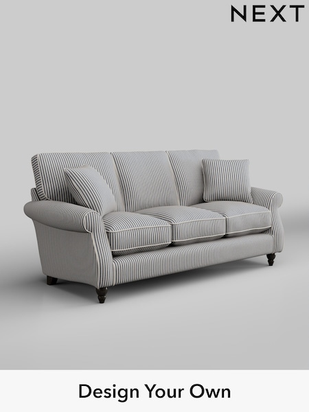 Chenille Stripe/Slate Blue Ashford Relaxed Sit (H39330) | £1,425