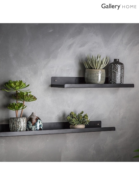 Gallery Home Black Small Craften Wall Shelf (H39337) | £28