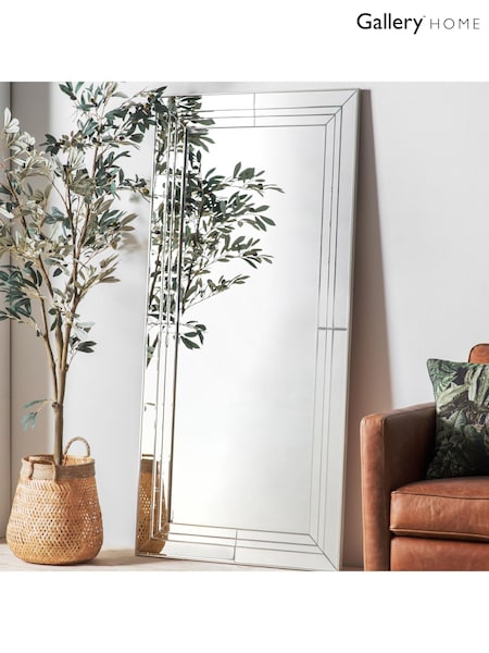 Gallery Home Silver Knaptown Leaner Mirror (H39359) | £180