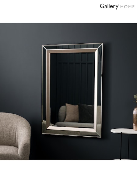 Gallery Home Silver Madron Rectangle Mirror (H39365) | £108