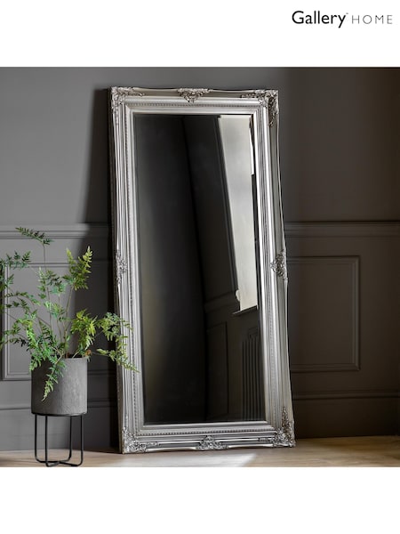 Gallery Home Silver Hampton Leaner Antique Mirror (H39375) | £144