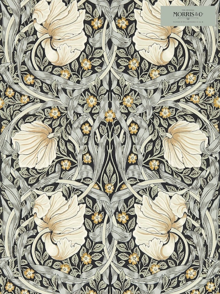 Morris & Co Pimpernel Ink Sage Friends A4 Sample Wallpaper (H39424) | £1