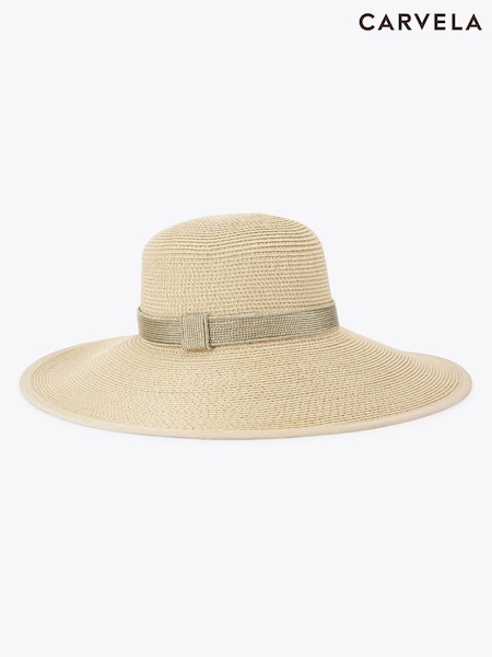 Carvela Cream Gala Raffia Hat (H39466) | £79