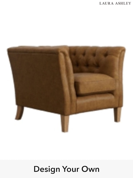 Bronington Leather/Tan Chatsworth Buttoned Leather By Laura Ashley (H39535) | £1,600