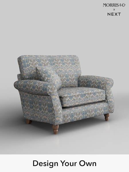 WM Strawberry Thief by Clarke and Clarke /Slate Grey Blush Ashford (H39541) | £1,025