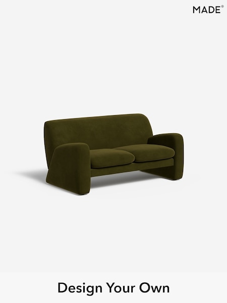 Matt Velvet Easy Clean/Deep Olive Green Romana By Made (H39574) | £999