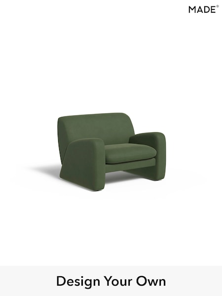 Matt Velvet Easy Clean/Grass Green Romana By Made (H39577) | £799