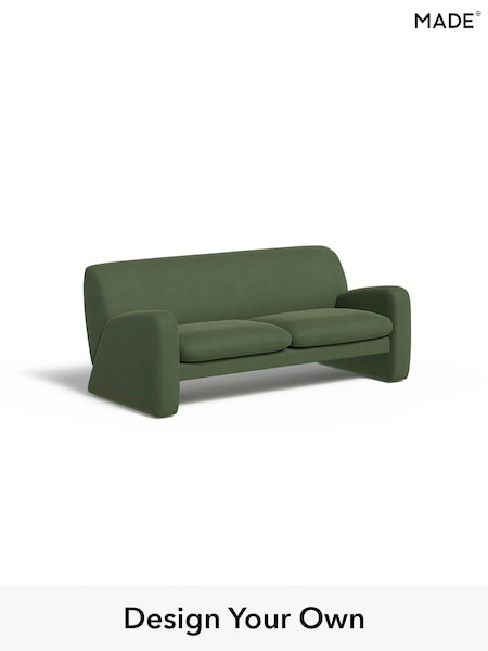 Matt Velvet Easy Clean/Grass Green Romana By Made (H39577) | £1,099