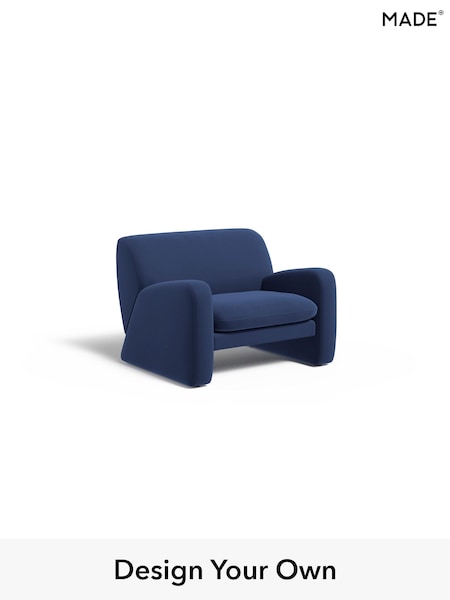 Matt Velvet Easy Clean/Navy Blue Romana By Made (H39585) | £799