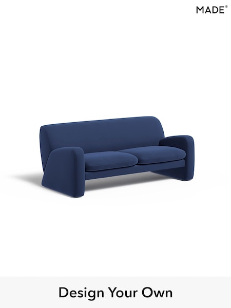 Matt Velvet Easy Clean/Navy Blue Romana By Made (H39585) | £1,099