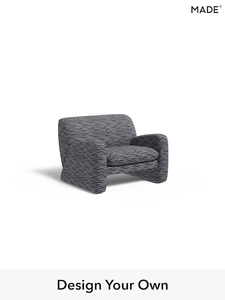 Textured Wave Boucle/Dark Ink Blue Romana By Made (H39636) | £899