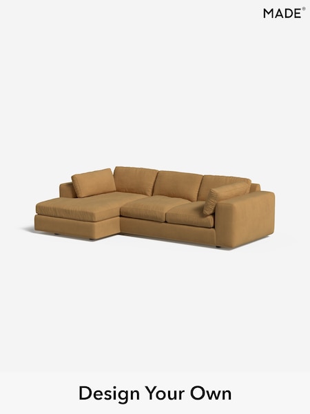 Matt Velvet Easy Clean/Caramel Natural Alec By Made (H39776) | £1,999