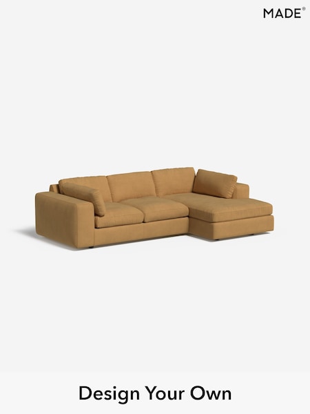 Matt Velvet Easy Clean/Caramel Natural Alec By Made (H39776) | £1,999