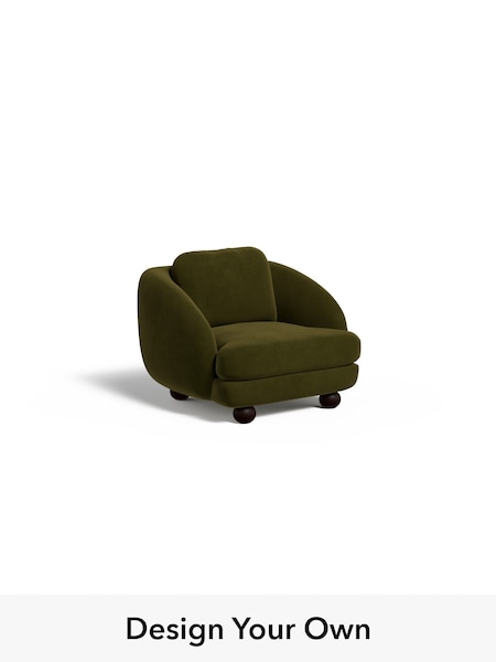 Matt Velvet Easy Clean/Deep Olive Green Madris By Made (H39780) | £899