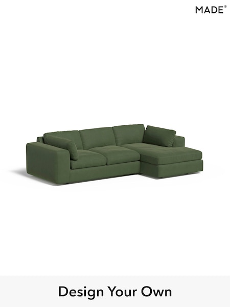 Matt Velvet Easy Clean/Grass Green Alec By Made (H39781) | £1,999
