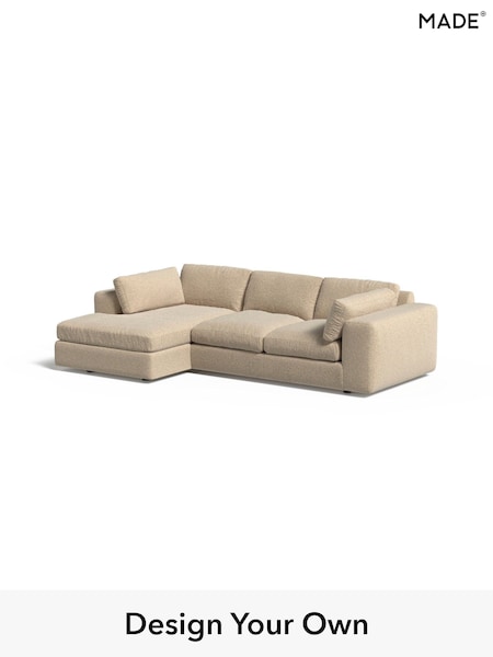 Soft Touch Boucle/Natural Linen Alec By Made (H39841) | £1,999