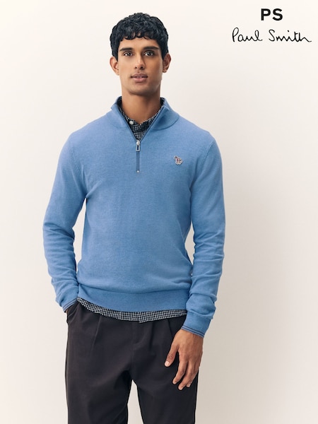 PS Paul Smith Quarter Zip Logo Jumper (H39857) | £145