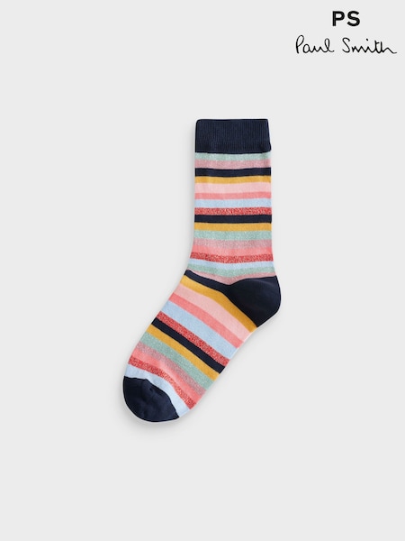 PS Paul Smith Blue Swirl Crew Ankle Socks (H39884) | £22