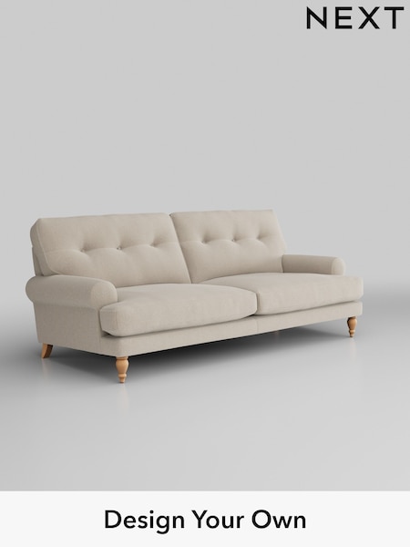 Tweedy Blend Easy Clean/Oyster Erin Buttoned Back Deep Relaxed Sit (H39958) | £1,325