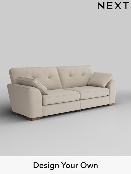 Tweedy Blend Easy Clean/Oyster Stamford Buttoned Back (H39970) | £1,275
