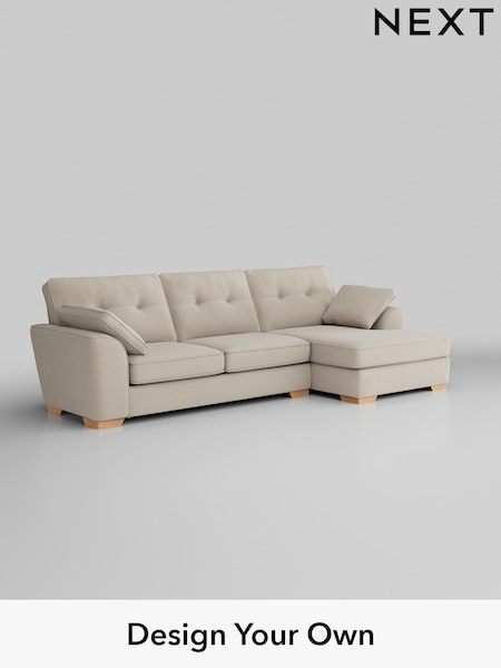 Tweedy Blend Easy Clean/Oyster Stamford Buttoned Back (H39970) | £1,875