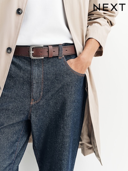 Brown Casual Leather Belt (H40003) | £20
