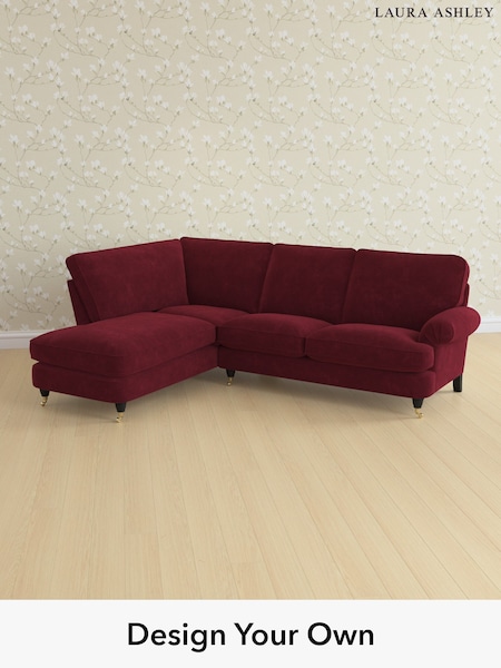 Alwyn Velvet/Burgundy Red Beaumaris By Laura Ashley (H40020) | £2,350