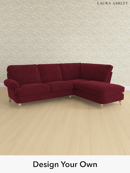 Alwyn Velvet/Burgundy Red Beaumaris By Laura Ashley (H40020) | £2,350
