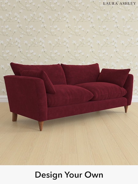 Alwyn Velvet/Burgundy Red Casterton By Laura Ashley (H40023) | £1,425