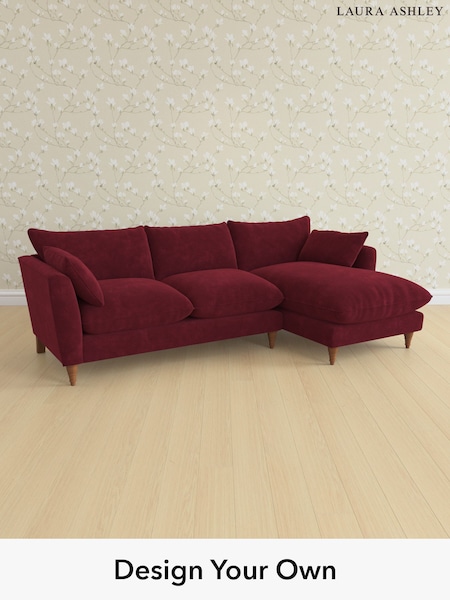 Alwyn Velvet/Burgundy Red Casterton By Laura Ashley (H40023) | £2,175
