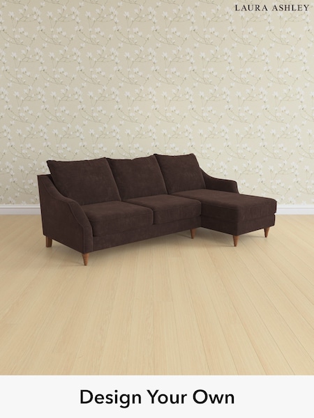 Alwyn Velvet/Chocolate Brown Beverley By Laura Ashley (H40024) | £2,175