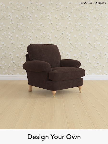 Alwyn Velvet/Chocolate Brown Beaumaris By Laura Ashley (H40025) | £900