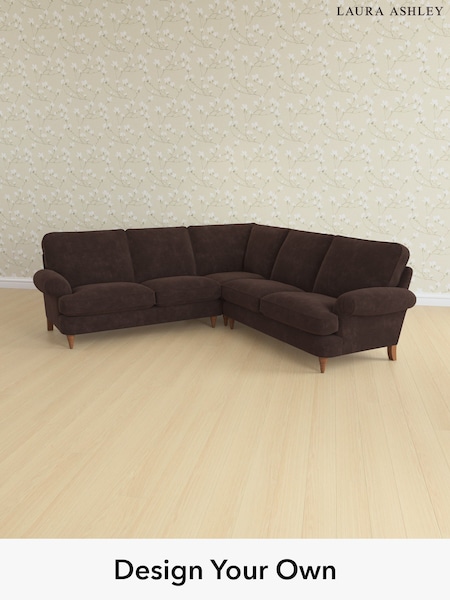 Alwyn Velvet/Chocolate Brown Beaumaris By Laura Ashley (H40025) | £2,800
