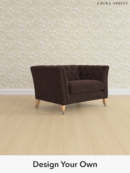 Alwyn Velvet/Chocolate Brown Chatsworth Button Back By Laura Ashley (H40028) | £1,100