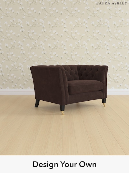 Alwyn Velvet/Chocolate Brown Chatsworth Button Back By Laura Ashley (H40028) | £1,100