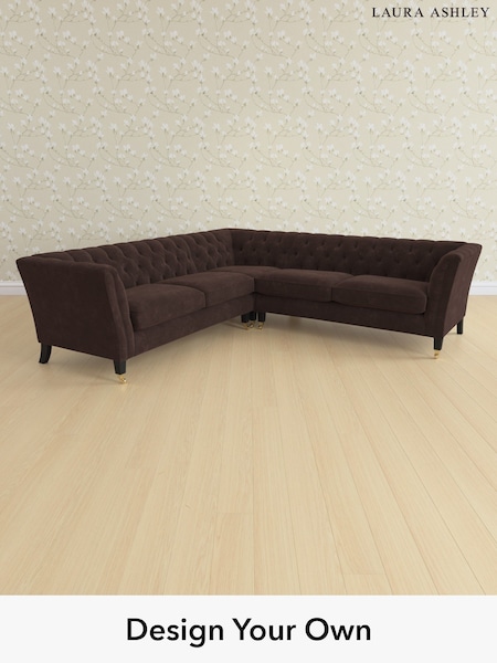 Alwyn Velvet/Chocolate Brown Chatsworth Button Back By Laura Ashley (H40028) | £2,950