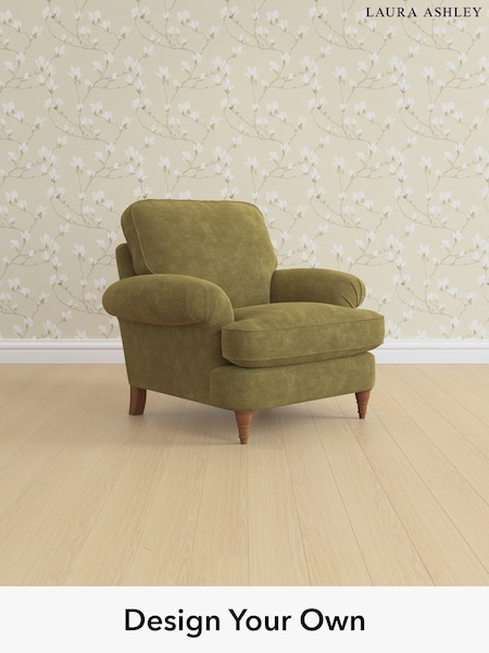 Alwyn Velvet/Olive Green Beaumaris By Laura Ashley (H40030) | £900