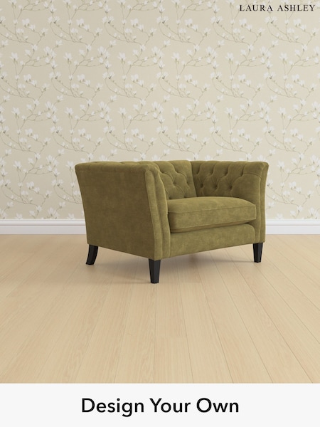 Alwyn Velvet/Olive Green Chatsworth Button Back By Laura Ashley (H40031) | £1,100