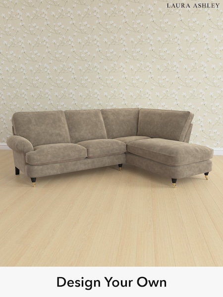 Alwyn Velvet/Truffle Natural Beaumaris By Laura Ashley (H40032) | £2,350