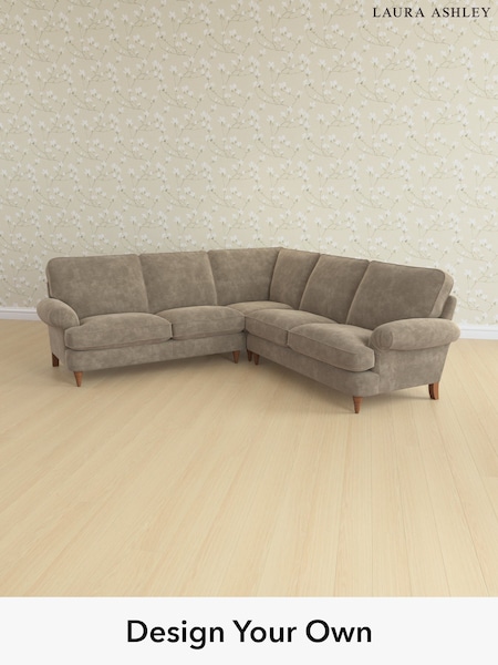 Alwyn Velvet/Truffle Natural Beaumaris By Laura Ashley (H40032) | £2,800