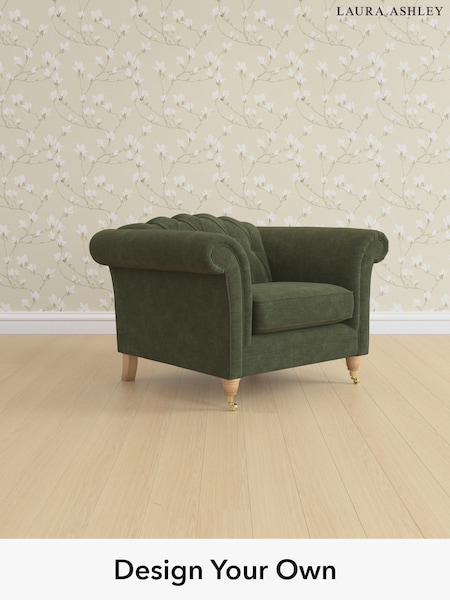 Alwyn Velvet/Ivy Green Gloucester Button Back By Laura Ashley (H40066) | £950