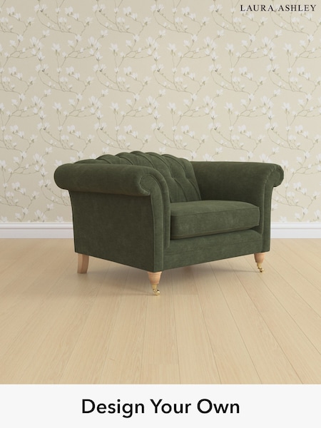Alwyn Velvet/Ivy Green Gloucester Button Back By Laura Ashley (H40066) | £1,050