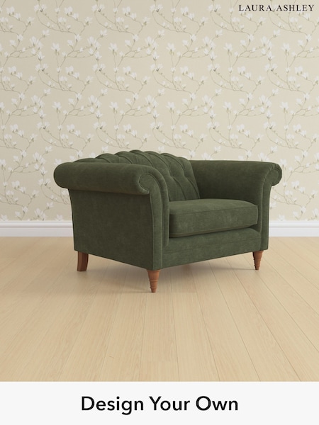 Alwyn Velvet/Ivy Green Gloucester Button Back By Laura Ashley (H40066) | £1,050