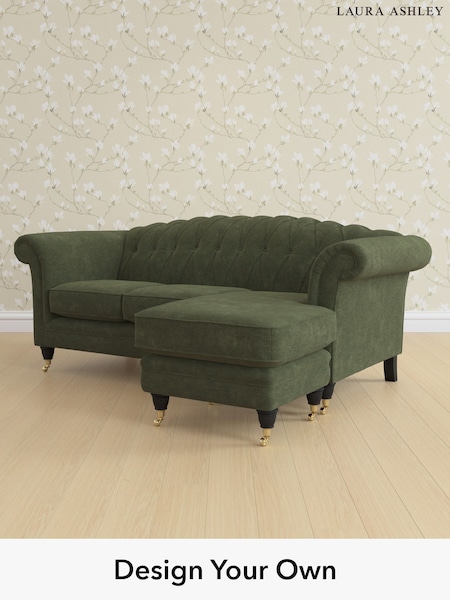 Alwyn Velvet/Ivy Green Gloucester Button Back By Laura Ashley (H40066) | £1,900
